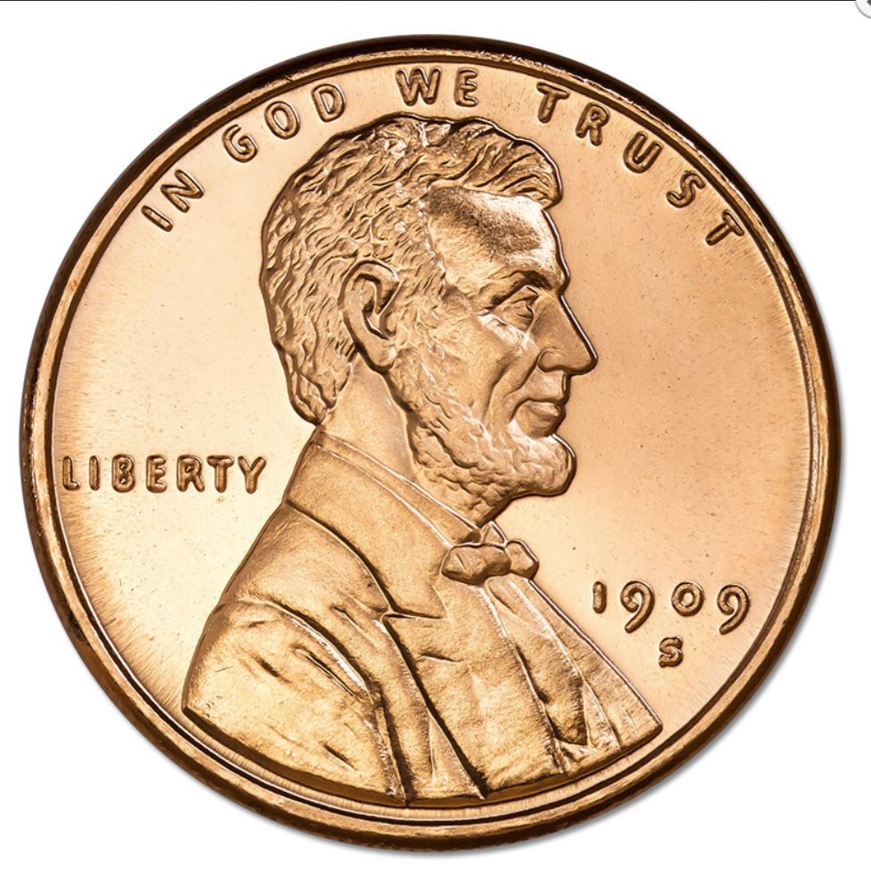 1 oz Copper Round - 1909 S VDB Lincoln Wheat Cent Collectables