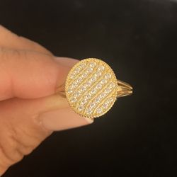 14k Gold CZ Ring 