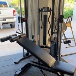 Commercial Grade Adjustable Bench + Foot Catch Assembly