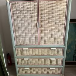 Large Vintage Ratan Dresser