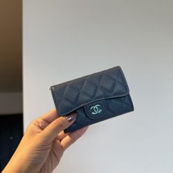 Chanel Cardholder / Wallet blue beige
