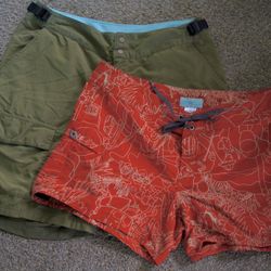 patagonia size 10 medium bundle womens shorts two pairs hiking swimming outdoor