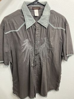 Johnny max vintage button up Y2K