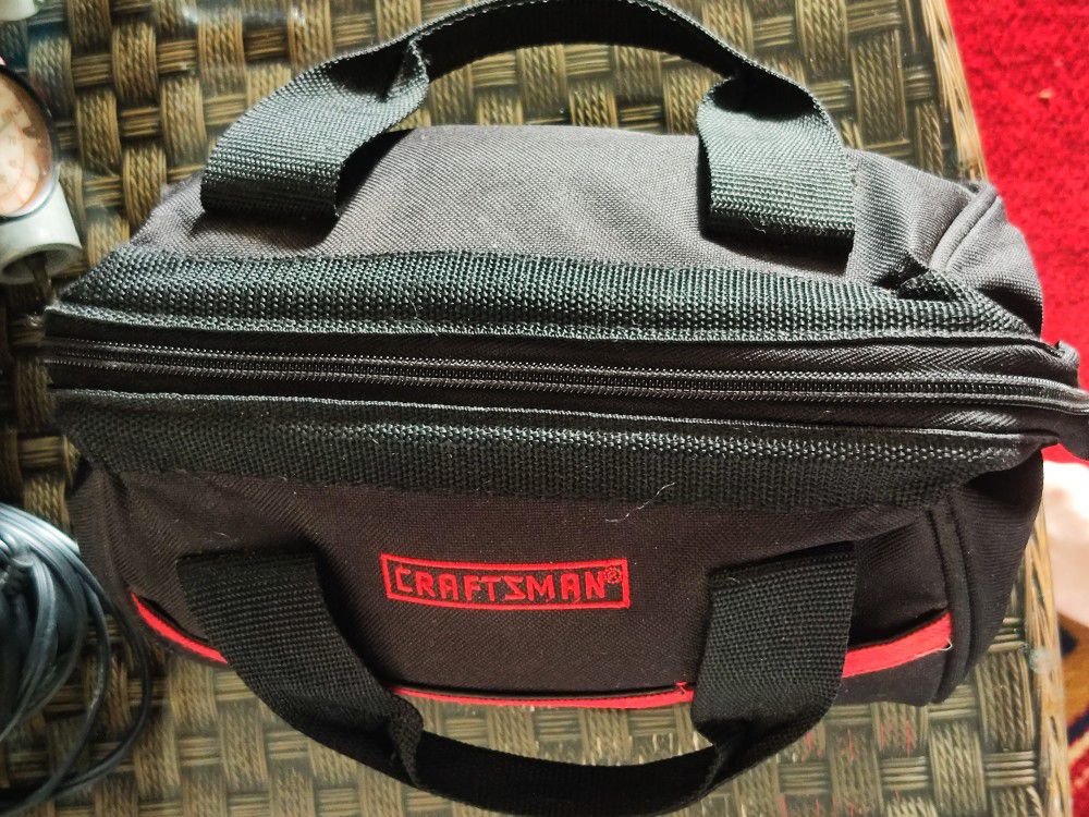 Craftsman Zip Up Wide Mouth Black Tool Bag -Small 