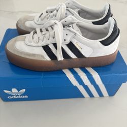 Adidas White and Black Samba Size 7