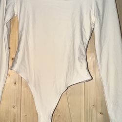 Thong Body suite In Off White (bone Color)