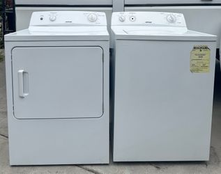 Hotpoint Washer & Dryer Set – Super Capacity Works Great  Washer Missing 1 Knob