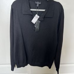 Magaschoni Black Long Sleeve Shirt Size L