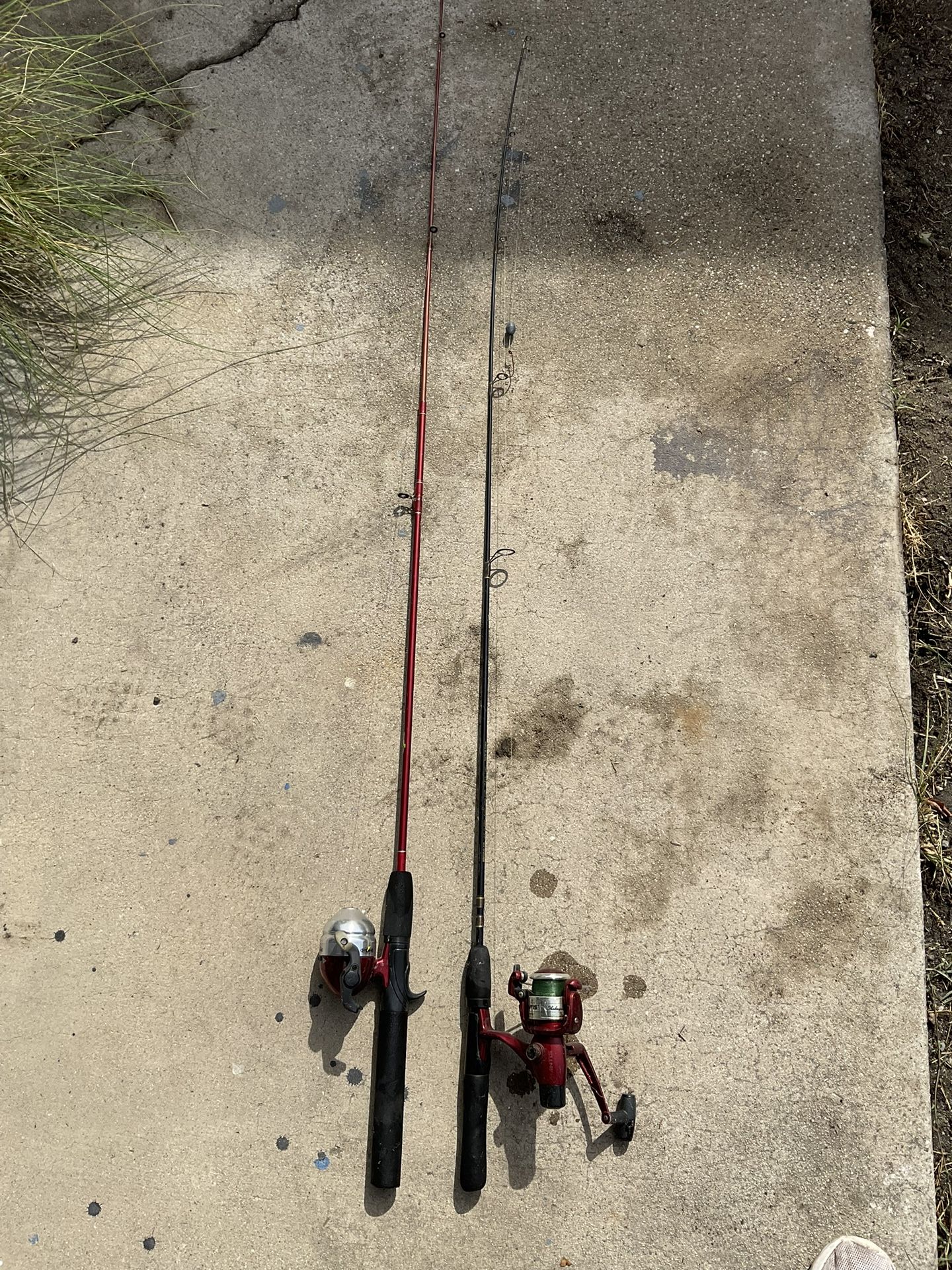 Two Fishing Poles With Reels Both For $5.00