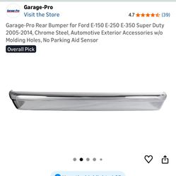 Ford E350 Or E250 Van Rear Crome Bumper