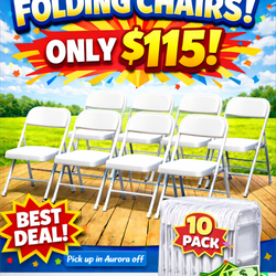 10pack chairs BRAND NEW $110