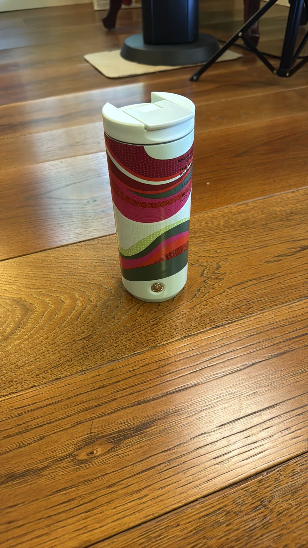 Starbucks 12 OZ Holiday 2021 Stainless Steel Patterned Vacuum Insulated