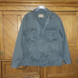 Men's Size XL Army Green Denim Jacket Excellent Condition PRICE Is Firm 