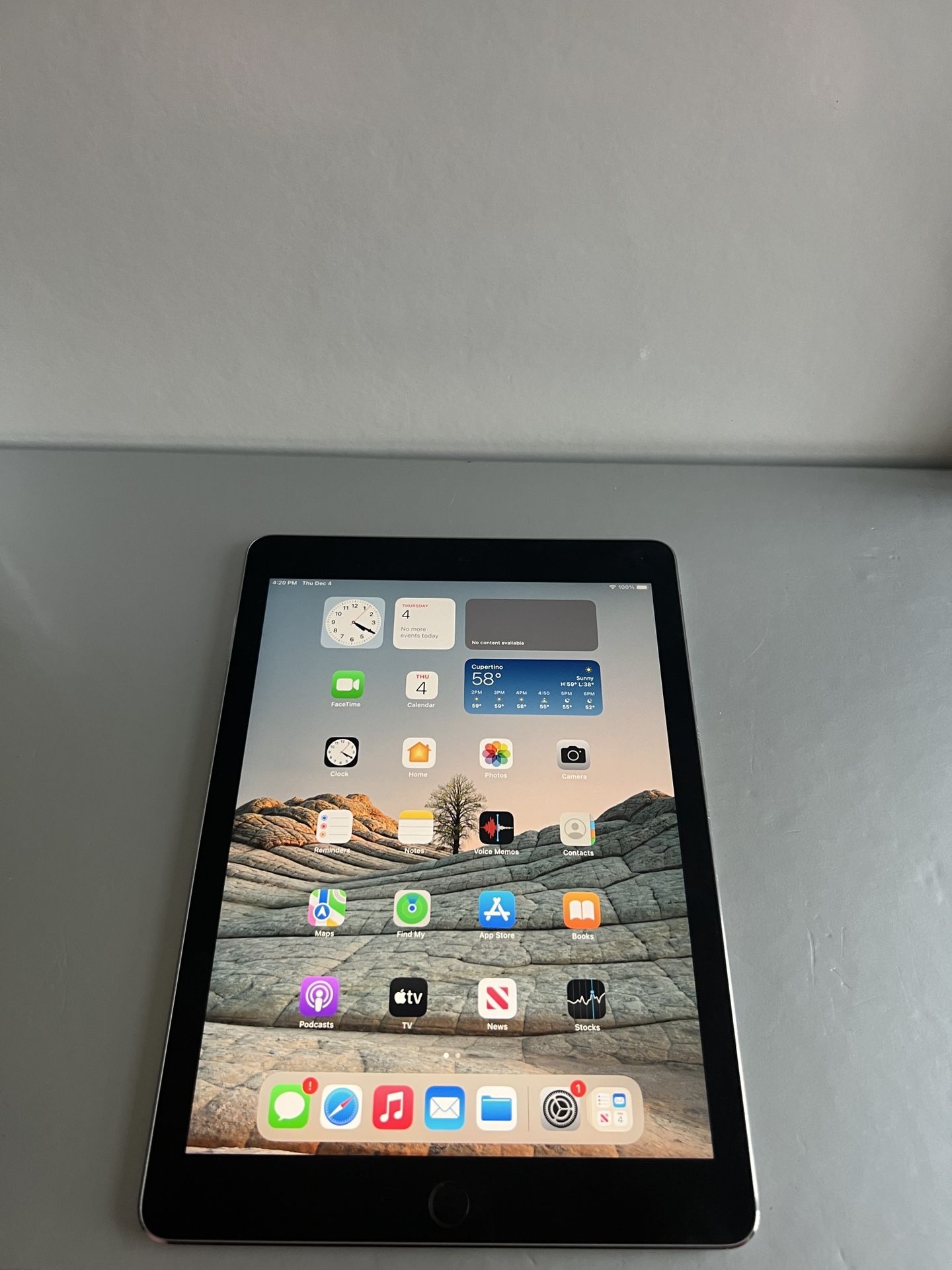 Apple iPad Air 2nd Gen Black A1566 16GB Tablet 9.7” iOS 15 w/ Charger - $69