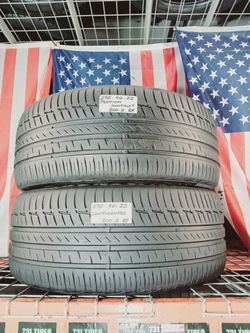 ✅ 2 NICE USED TIRES 275/40ZR22 CONTINENTAL PREMIUMCONTACT6 SSR RUN-FLAT ALL SEASON USED TIRES 275 40 22