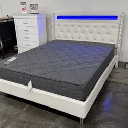 New Queen Bed Frame With Mattress 