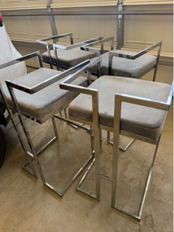 Grey Barstool 4 pk