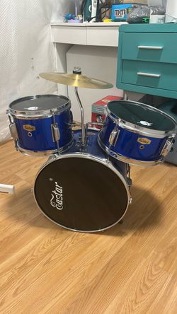 Eastar Drum Set 14'' for Kids Beginners,3 Piece with Bass Tom Snare Drum,Adju...