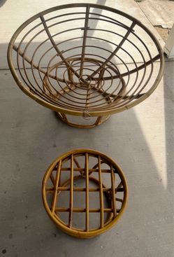 papasan chair with ottoman