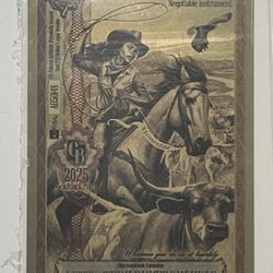 Oklahoma 1/2 Goldback 24kt Gold 