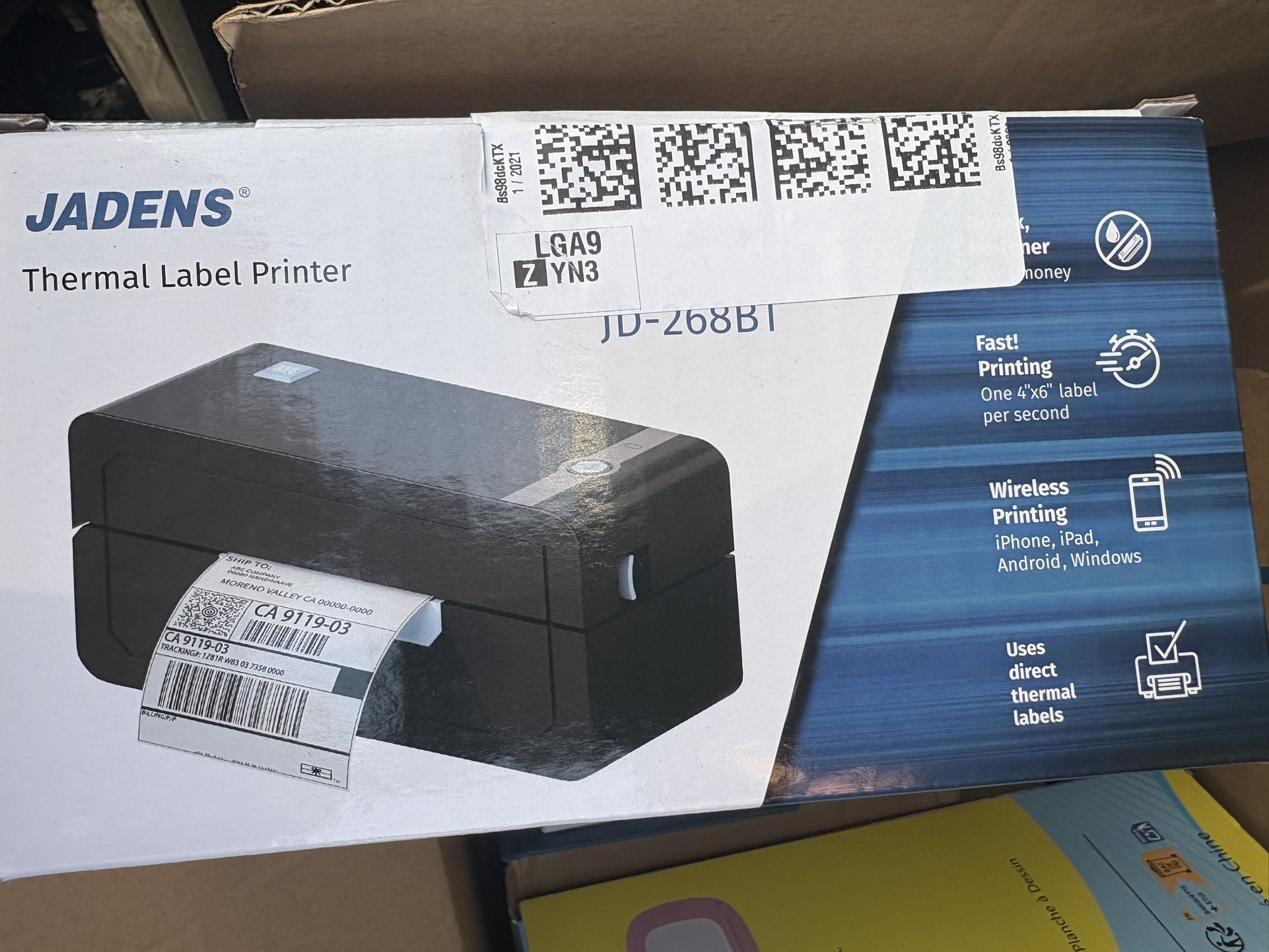 Jadens JD-268BT Thermal Label Printer - Fast Printing!