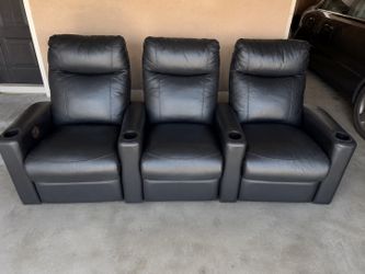 3 Reclining Theater  Seats