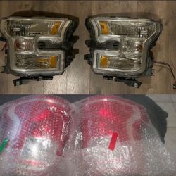 2015 2016 2017 Ford F150 F-150 Headlights & Taillights Used OEM Halogen