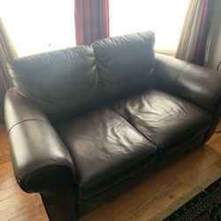 Leather Sofa  And Love Seat 