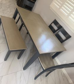 5-Piece Dining Table Set with Storage Bench – $300 OBO