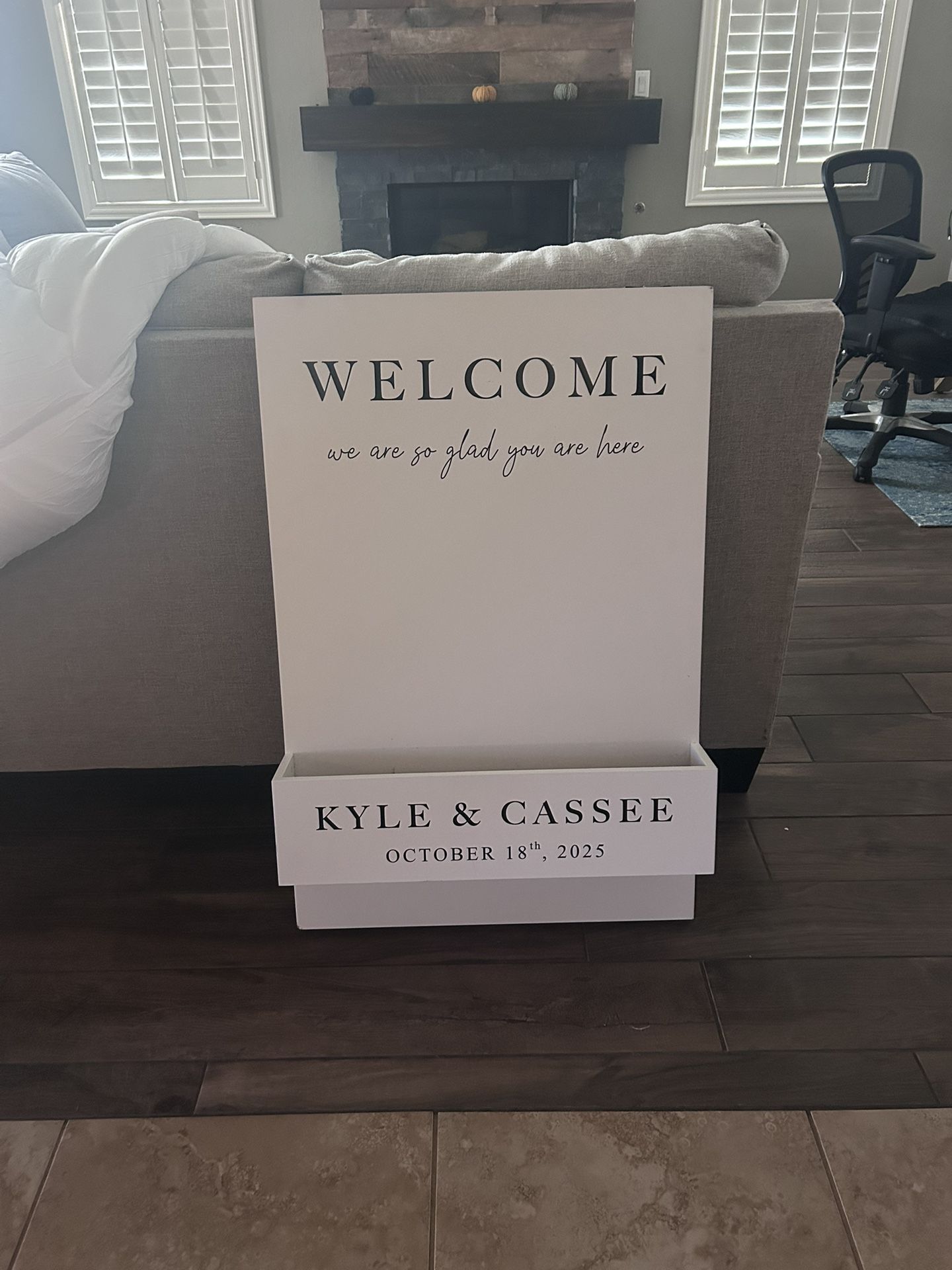 Wedding Flower Box Welcome Sign