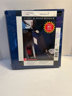 Wilson Jones 1-1/2" D-Ring Binders, Pack of 2