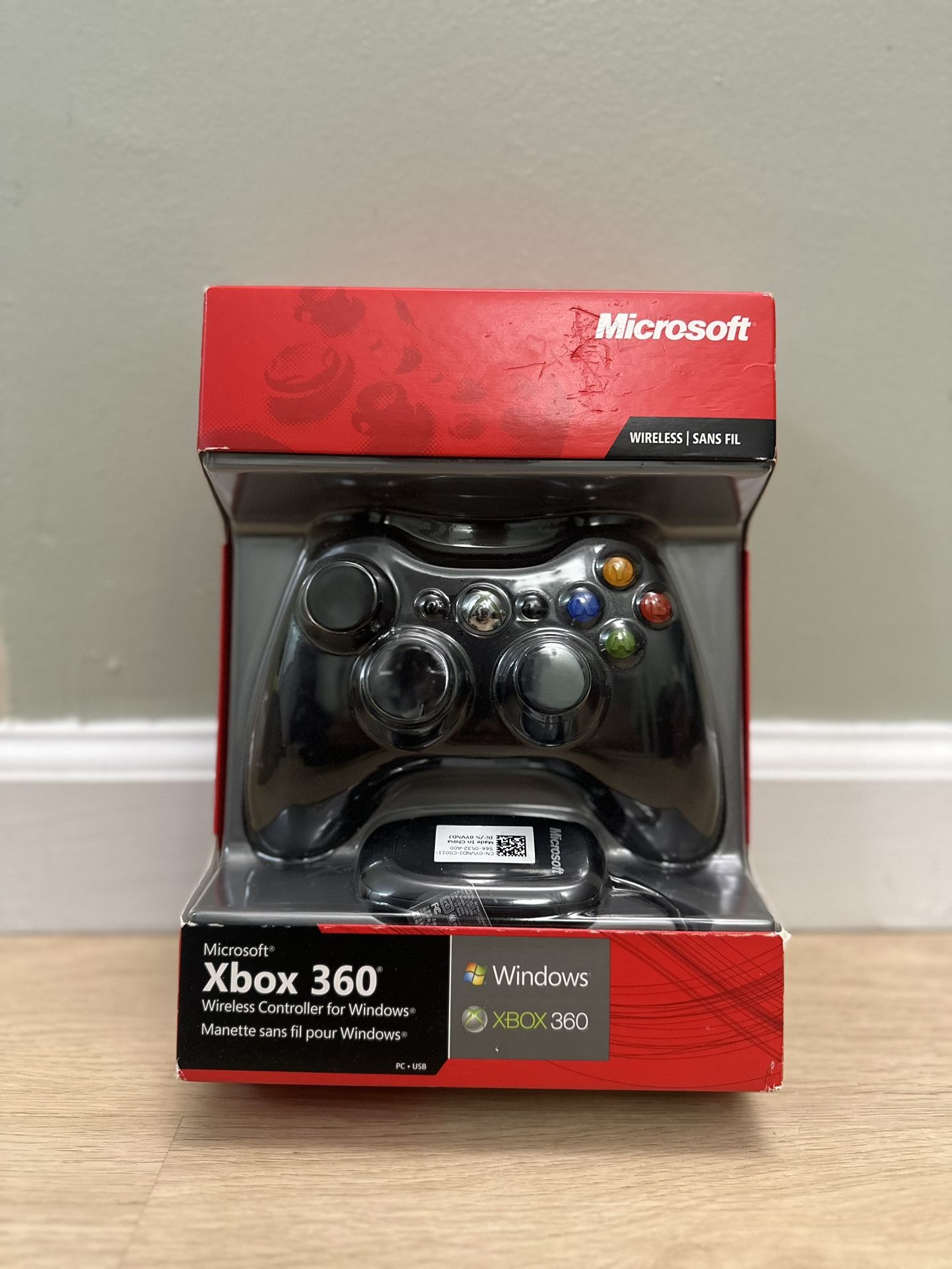 New In Box Xbox 360 Wireless Controller for Windows Black