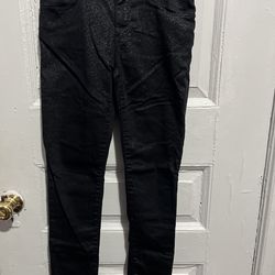 Black Sparkle GAP Super Skinny Jeans Size 12 Stretch Denim