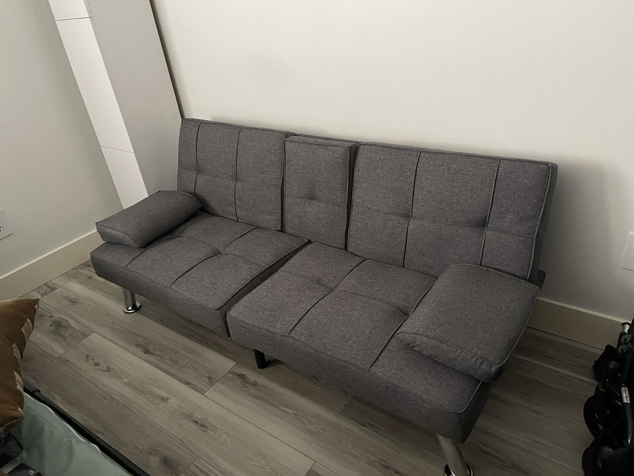 Futon Couch With Cup holders Brand New