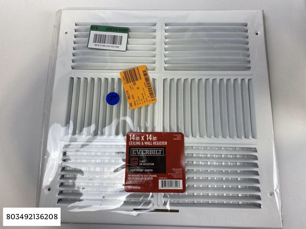 Everbilt 14 in. x 14 in. 4-Way Steel Wall/Ceiling Register in White for  Sale in Dallas, TX - OfferUp