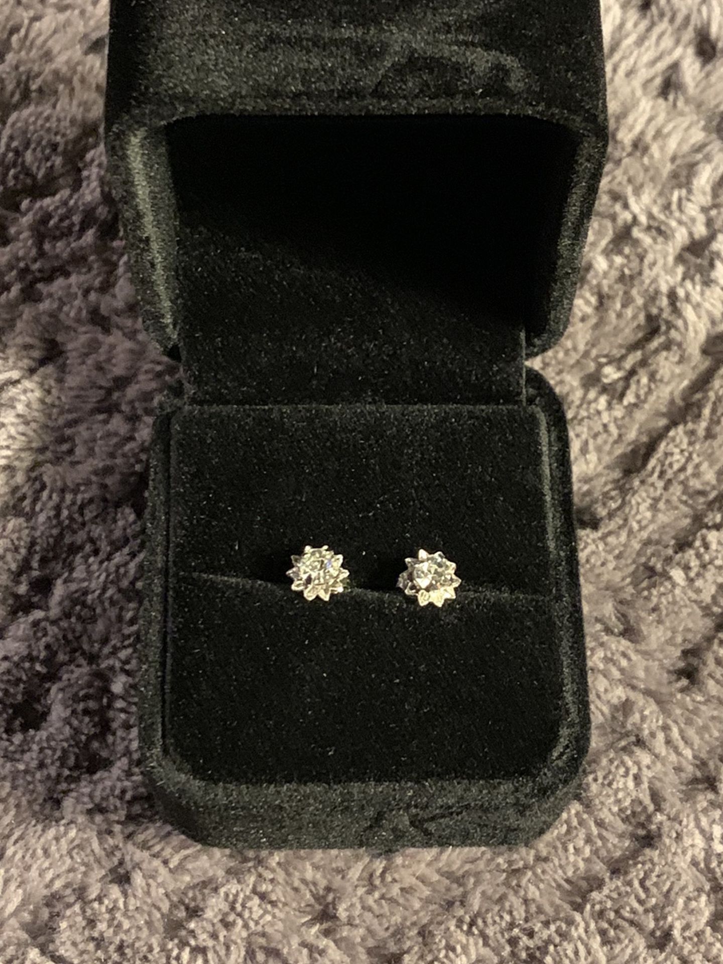Silver Stud CZ Diamond earrings. Nice for special  Occasions or day use
