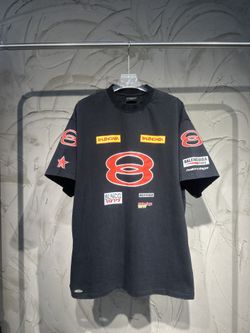 Balenciaga short-sleeved double ring printed letter T-shirt