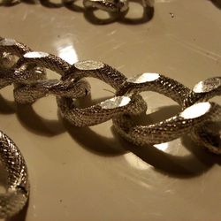 Scales Chain Link Accessories Fashion Silver Eddgy Style Shiny Metal Craft Supplies 