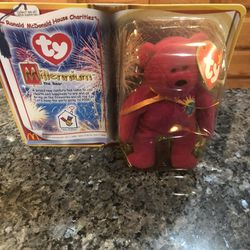 Vintage Rare McDonald’s Ty “Millennium The Bear ” Beanie Babie.  Year 2000.  Brand New Never Opened 