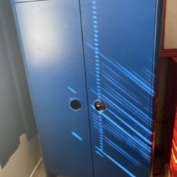 Blue wardrobe/armoire/cabinet Good condition