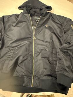 Guess Blk Hooded Bomber Jkt