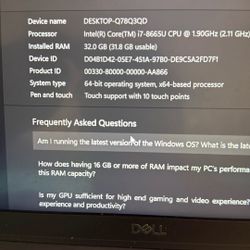 Dell Latitude 7400, 32GB Ram, 1TB Storage