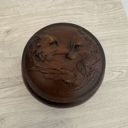 Vintage Fox Decorative Trinket Box 