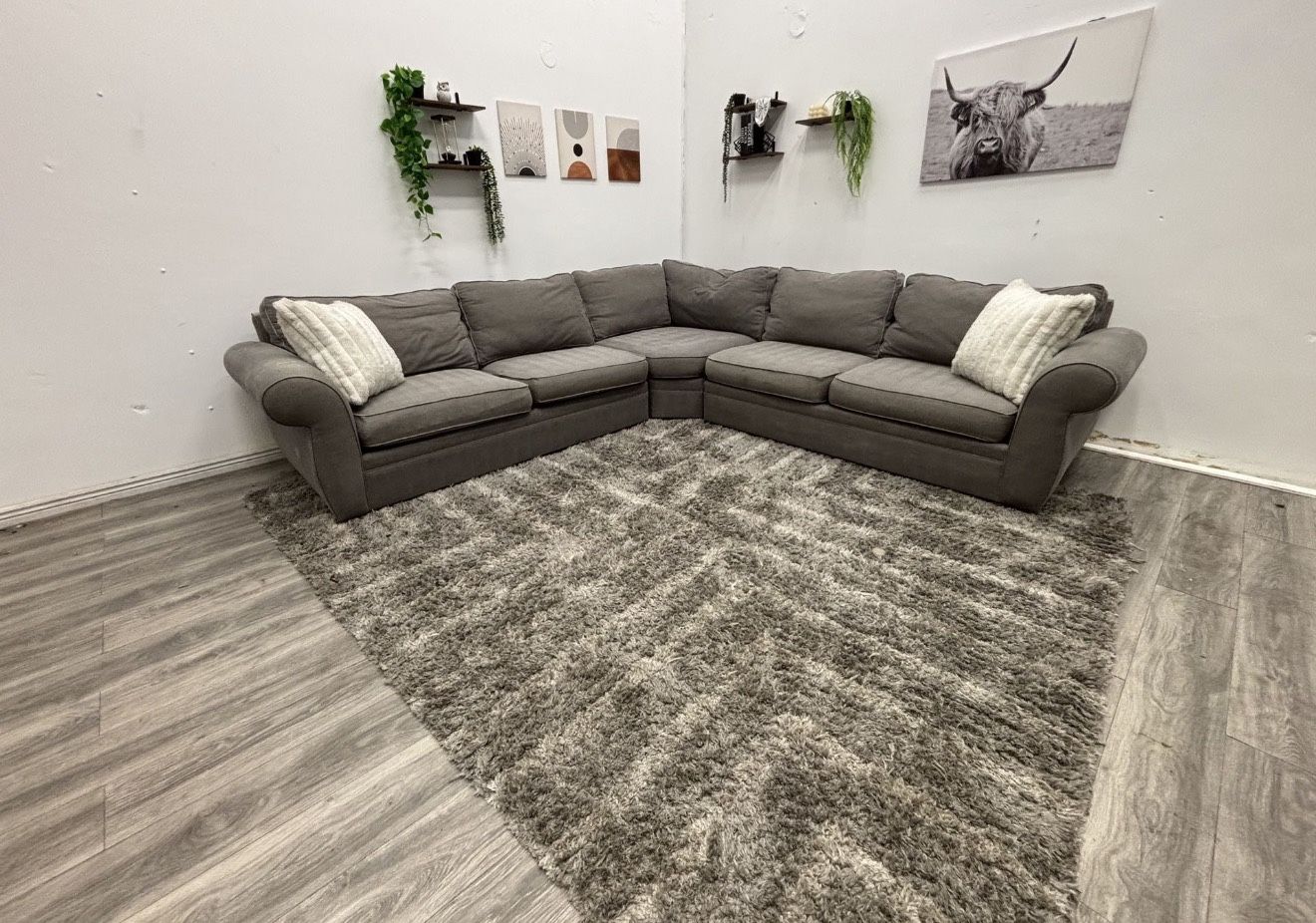 Gray Sectional Couch - Free Delivery