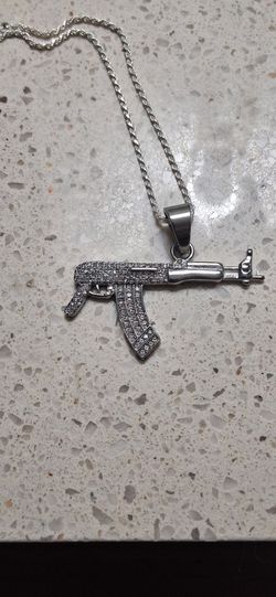 14k Gold Filled Over Stainless Steel Pew Pew Pendant