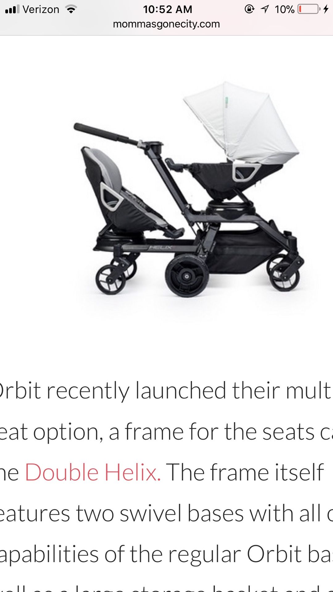 Orbit baby double stroller/or single stroller with tons of accessories car seat base no car seat only 2 stroller seats