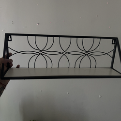 Black aesthetic shelf wall living room bedroom