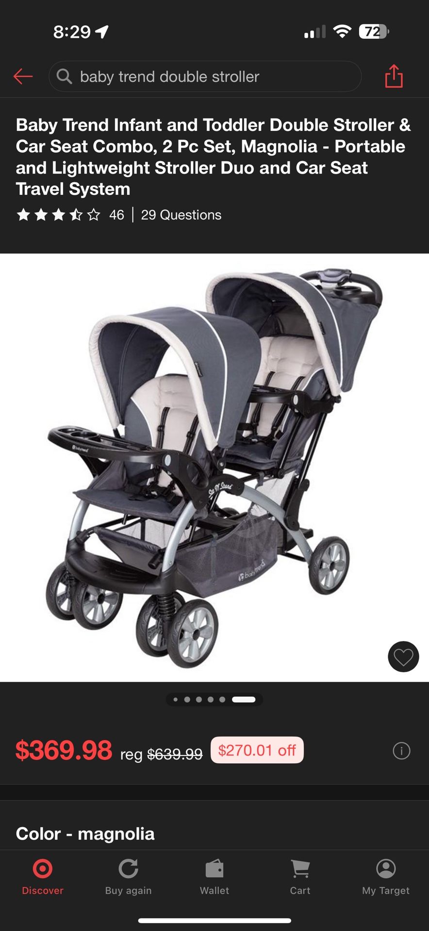 Double Stroller New 