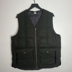 CC Filson Buckland Down Reversible Vest Mens Medium Charcoal Grey Hunting NWOT