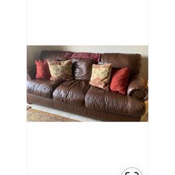 Leather Sofa Bed. Excellent Condition.